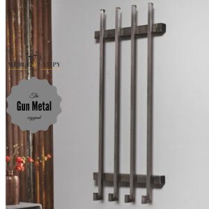 Wieszak a la kaloryfer 4 haki RVS Gun Metal