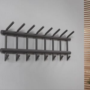 Wieszak 2x8 haków stal kolor ciemnoszary