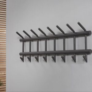 Wieszak 2x8 haków stal kolor ciemnoszary