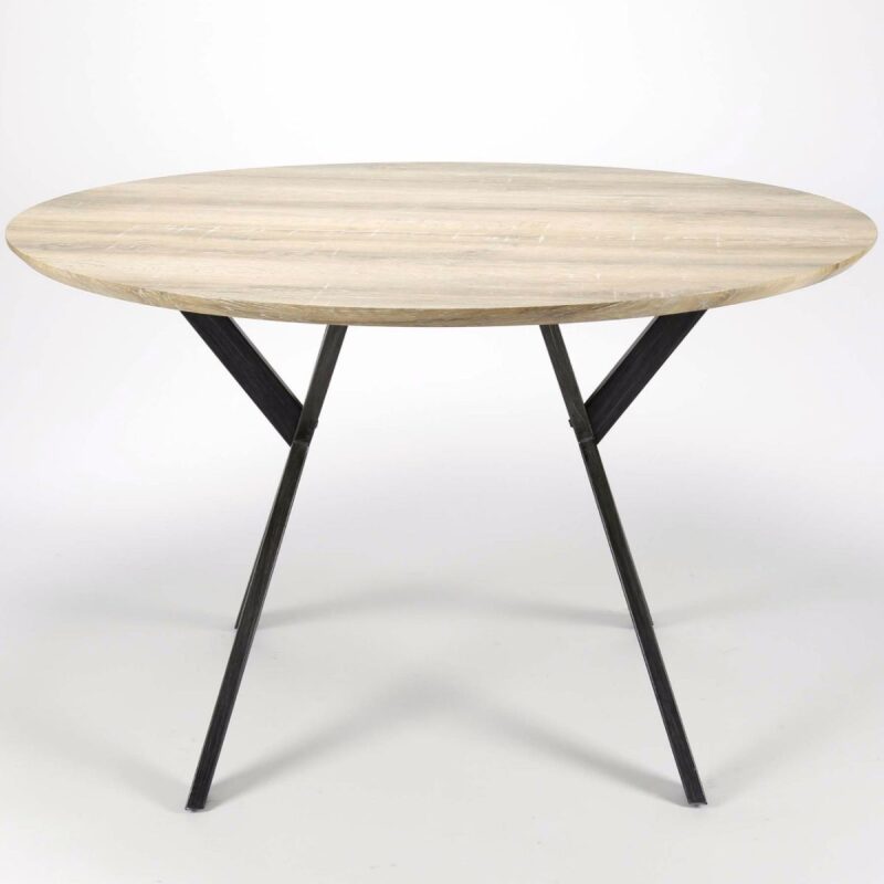 Stół okrągły Ø120cm antyczny brąz wash 3D