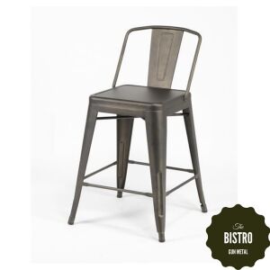 Krzesło barowe Bistro Gun Metal