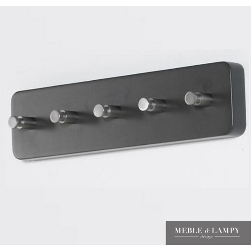 Wieszak 5 haków szary popielaty