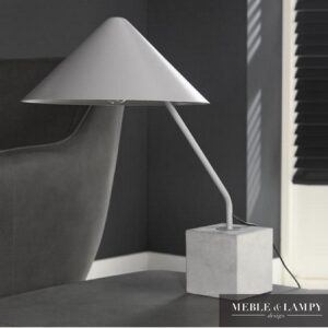 Lampa stołowa szara stal/beton