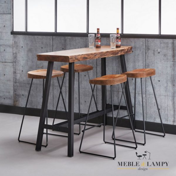 Vintage Hoker drewno akacja