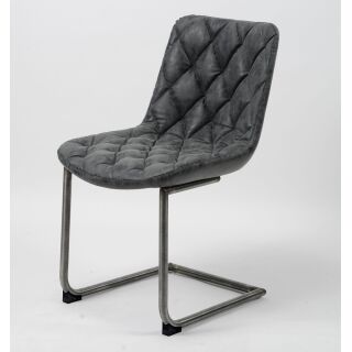 Eleganckie krzesło GRID w pikowaną kratę czarne