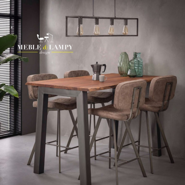 Stół barowy Live Edge 147 cm masywna akacja naturalna