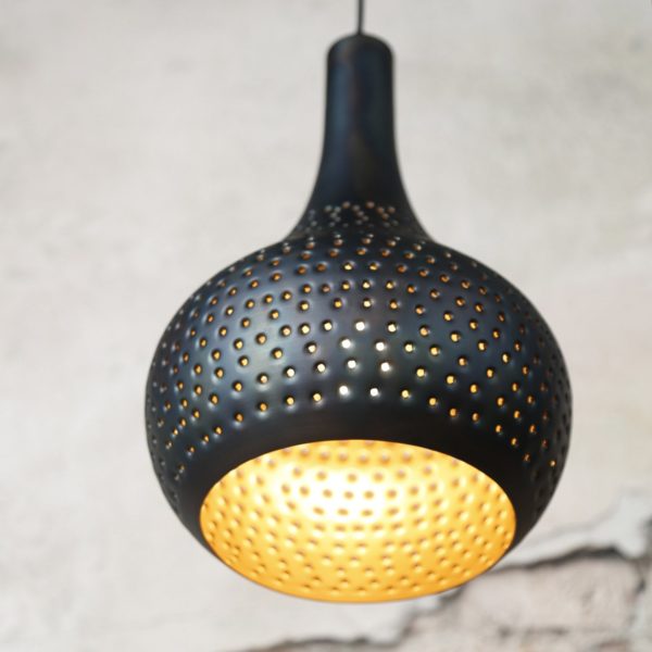 Lampa wisząca 1x Cone czarny-brąz