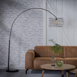 Lampa podłogowa Spirala Łukowa o średnicy 45 cm