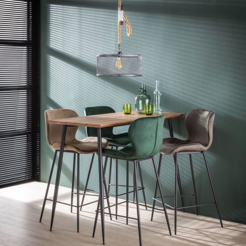 Krzesło barowe Velvet zielony