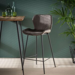 Krzesło barowe Velvet antracyt