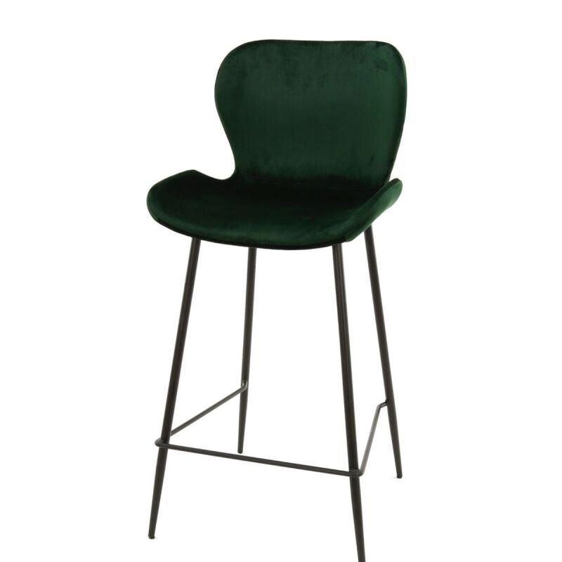 Krzesło barowe Velvet zielony