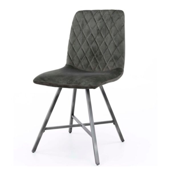 Krzesło Diament antracyt welur