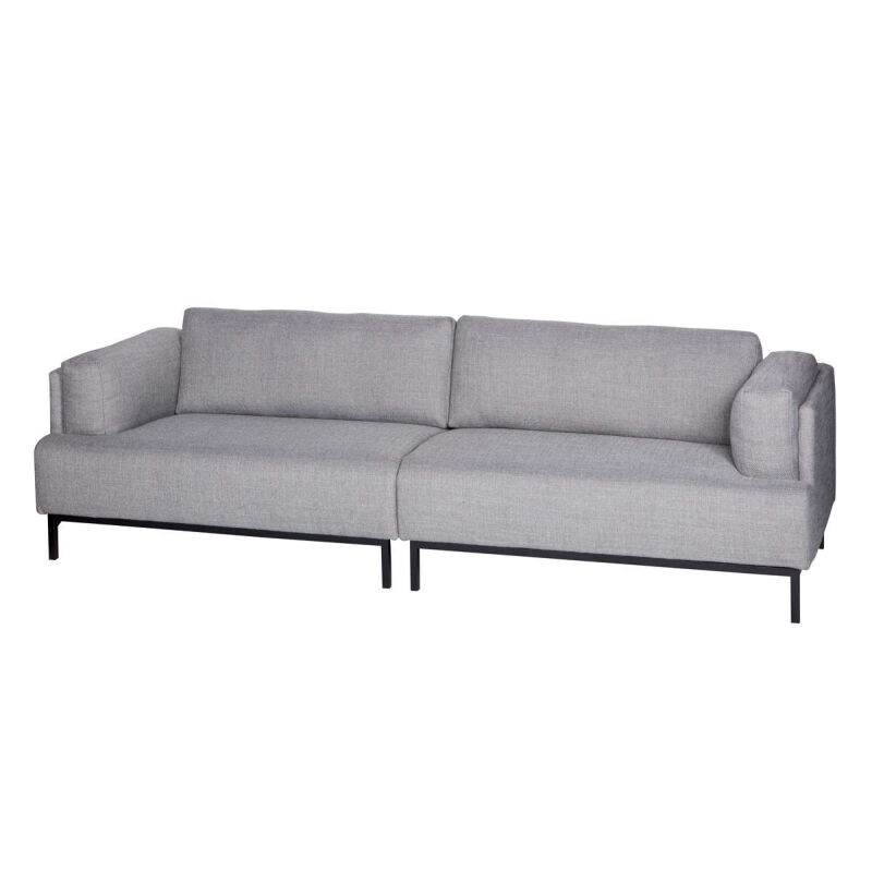 Kanapa 3-osobowa UMA z metalową ramą szary melanż - Woood - obrazek 2