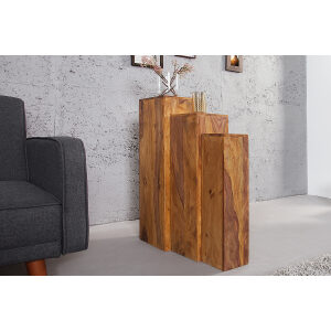 Zestaw 3 filarów Makassar drewnianych