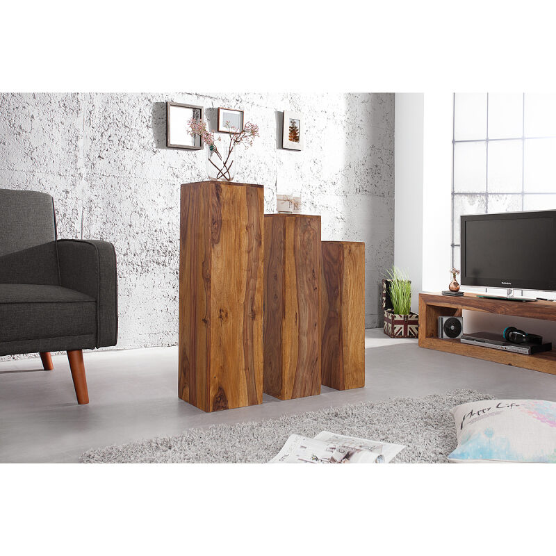 Zestaw 3 filarów Makassar drewnianych - obrazek 3