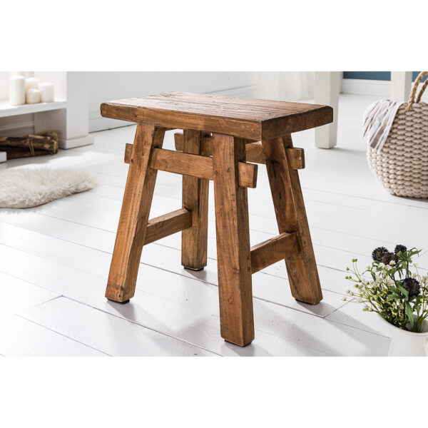 Stołek Hemingway 40 cm drewniany