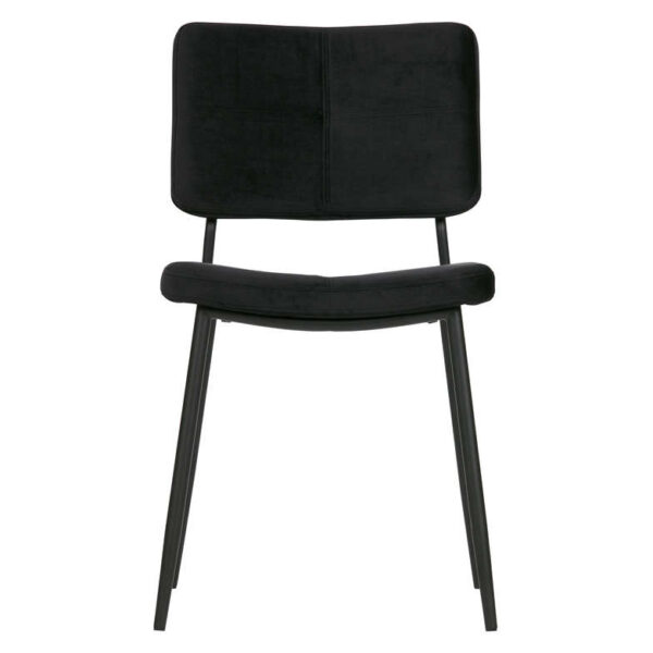 Zestaw 2 krzeseł KAAT velvet czarne