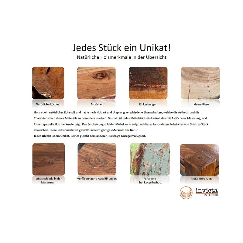 Stół Iron Craft 160 cm naturalne mango - obrazek 7