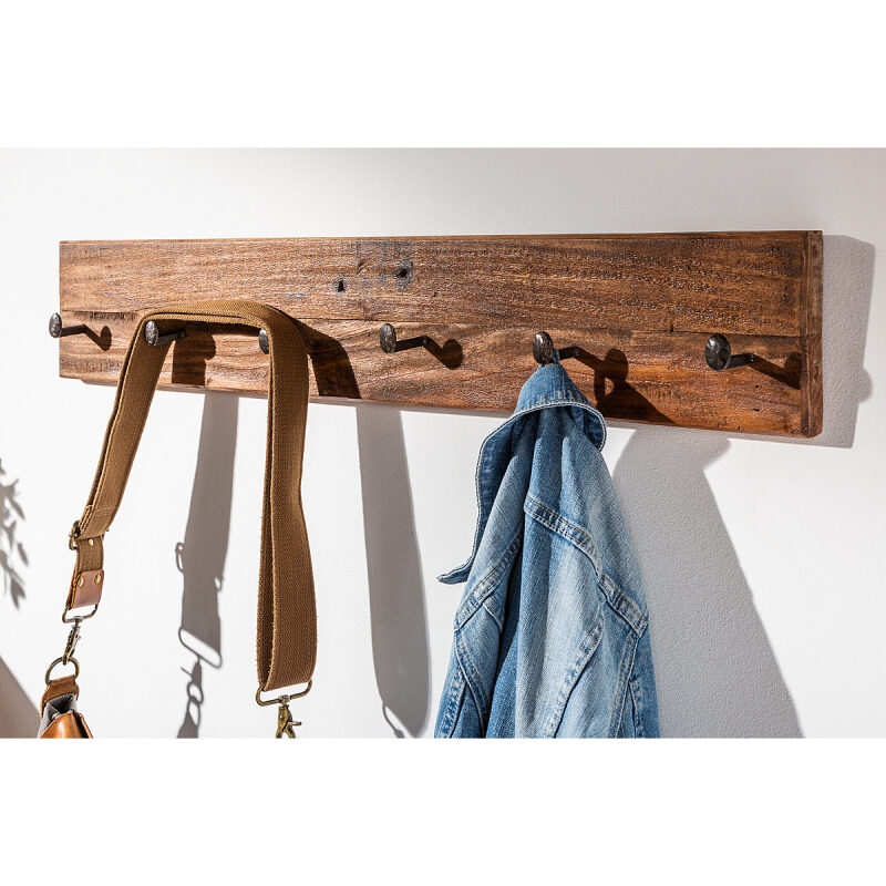 Wieszak ścienny Hemingway 90 cm recyklingowane drewno - obrazek 2