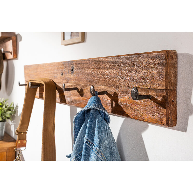 Wieszak ścienny Hemingway 90 cm recyklingowane drewno - obrazek 3