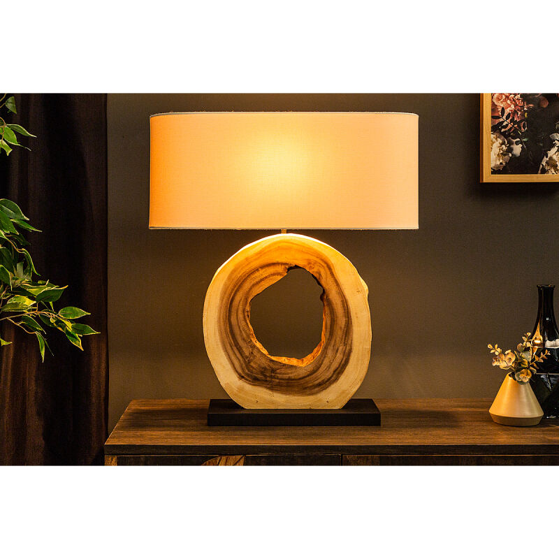 Lampa stołowa OrganicArtwork orzech 55 cm