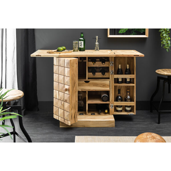 Szafka Mosaico 130 cm akacja na alkohole