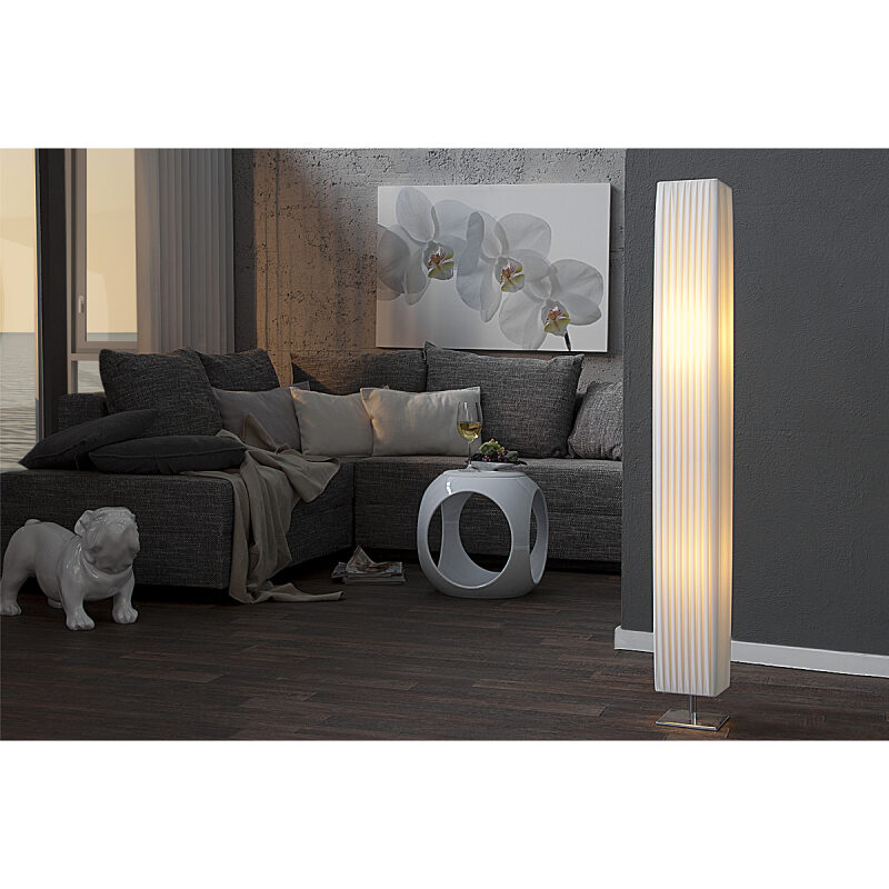 Lampa podłogowa Paris biała 120 cm