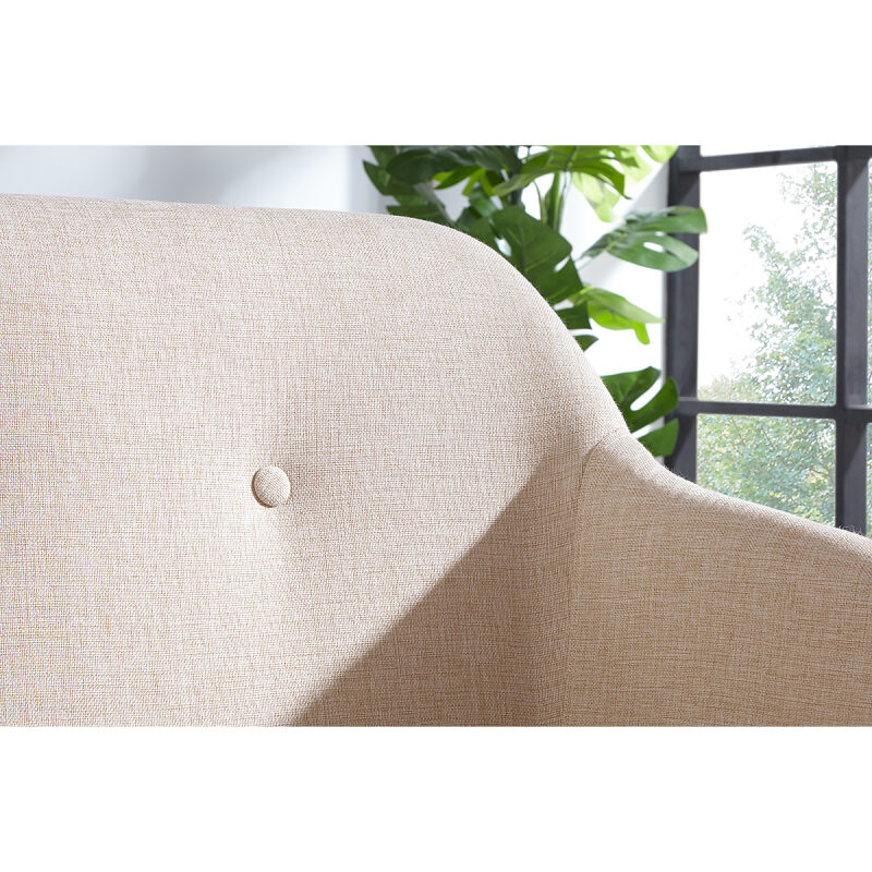 Ławka Scandinavia z podłokietnikami beżowa - obrazek 5