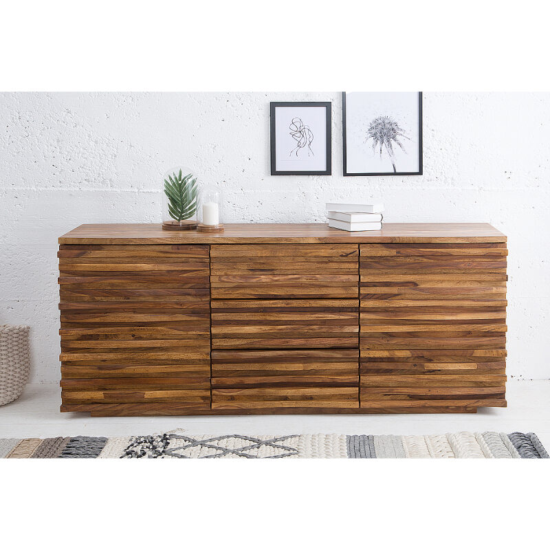 Komoda Relief 160 cm brązowa - obrazek 3