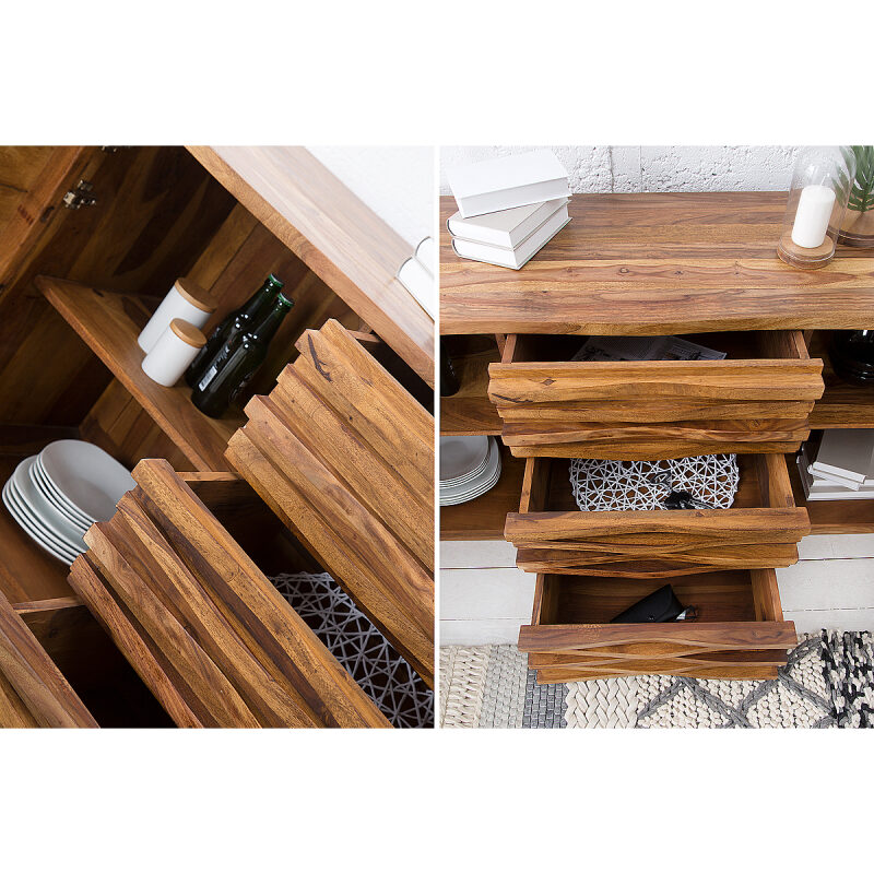 Komoda Relief 160 cm brązowa - obrazek 4