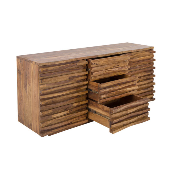 Komoda Relief 160 cm brązowa