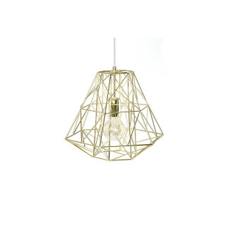 Złota lampa wisząca Cage S