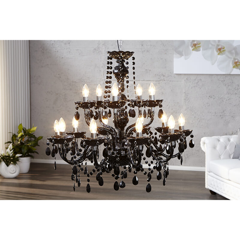 Żyrandol Diamonds 15L czarny