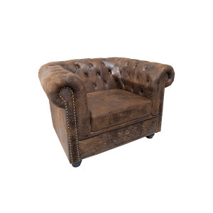 Fotel Chesterfield I brązowy