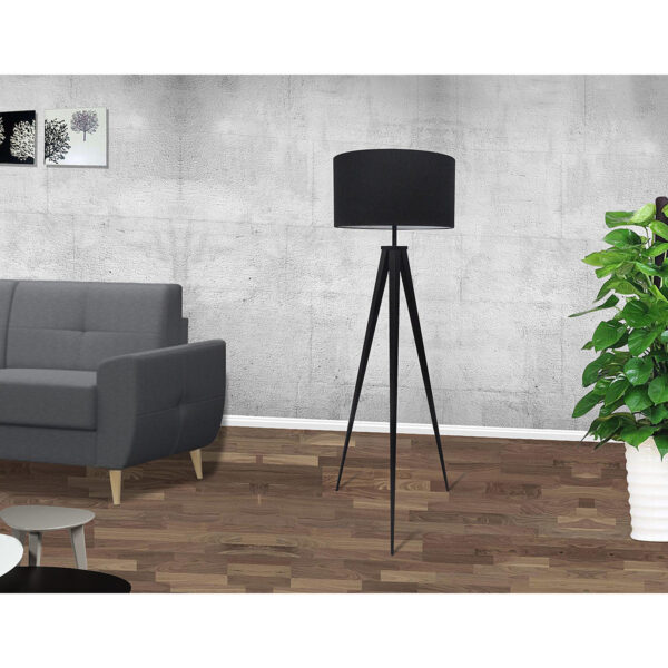 Lampa podłogowa Tripod 142 cm czarna