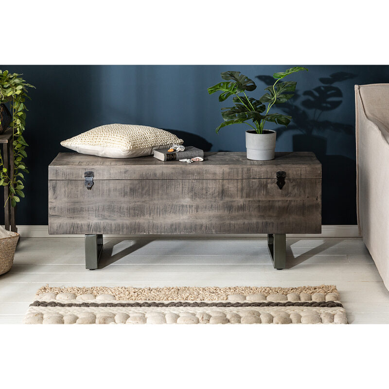 Skrzynia Factory Loft 115 cm szara - obrazek 3