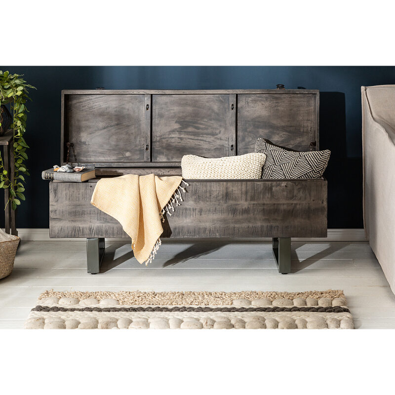 Skrzynia Factory Loft 115 cm szara - obrazek 4