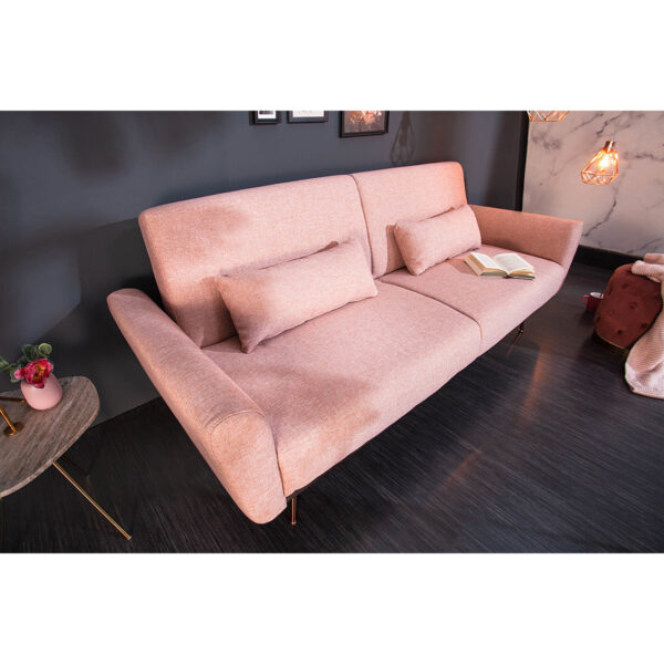 Rozkładana sofa Bellezza 208 cm różowa
