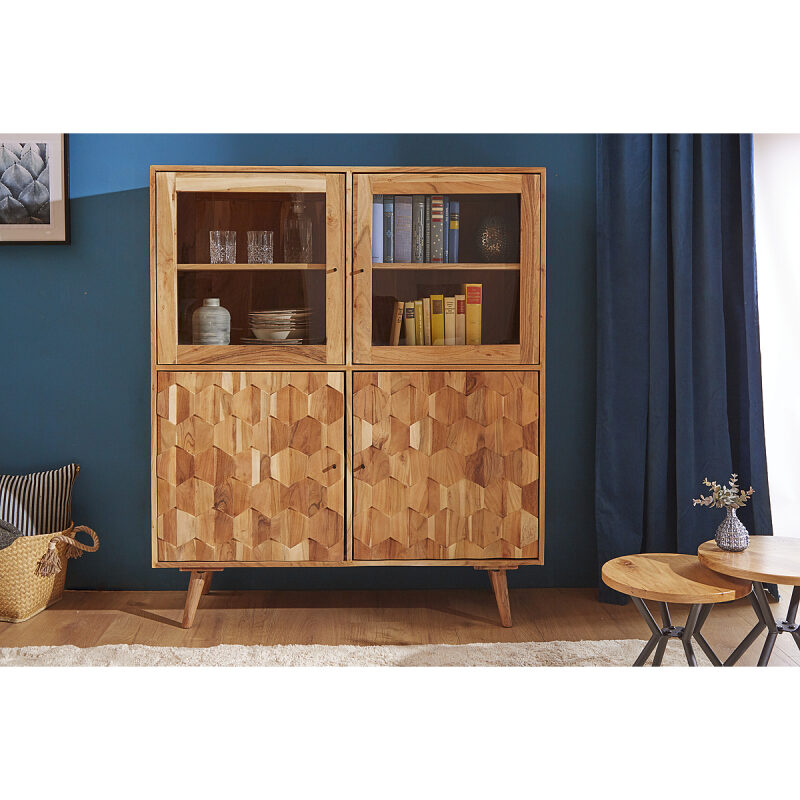 Witryna Mystic Living 140 cm akacja - obrazek 2