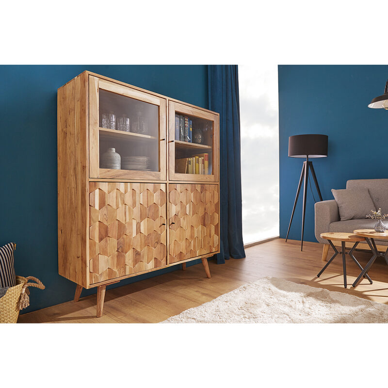 Witryna Mystic Living 140 cm akacja - obrazek 6