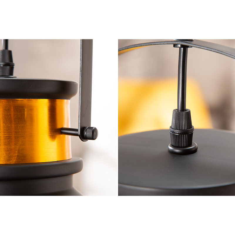 Lampa wisząca Luz III 37 cm czarno złota - obrazek 4