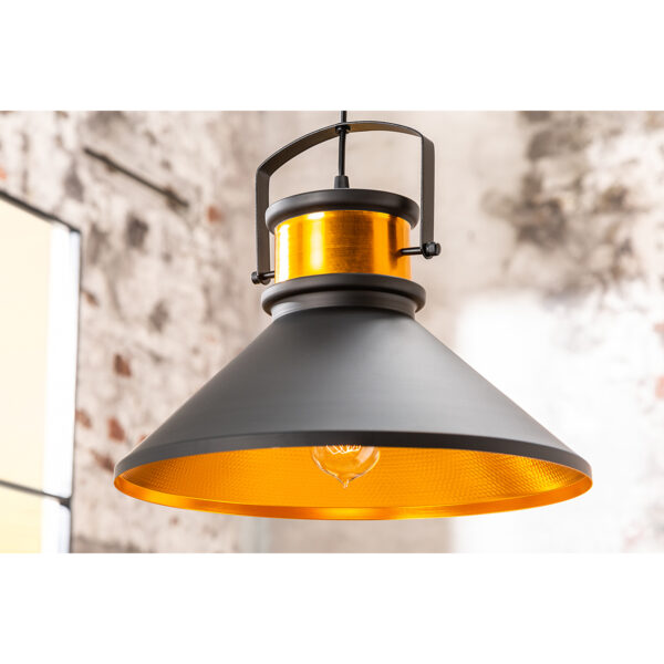 Lampa wisząca Luz III 37 cm czarno złota