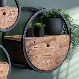 Półka ścienna Circular Ø50 z szufladą