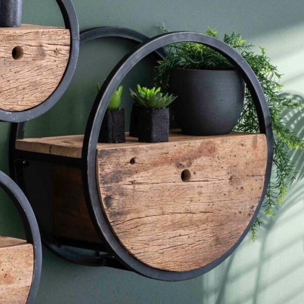 Półka ścienna Circular Ø50 z szufladą