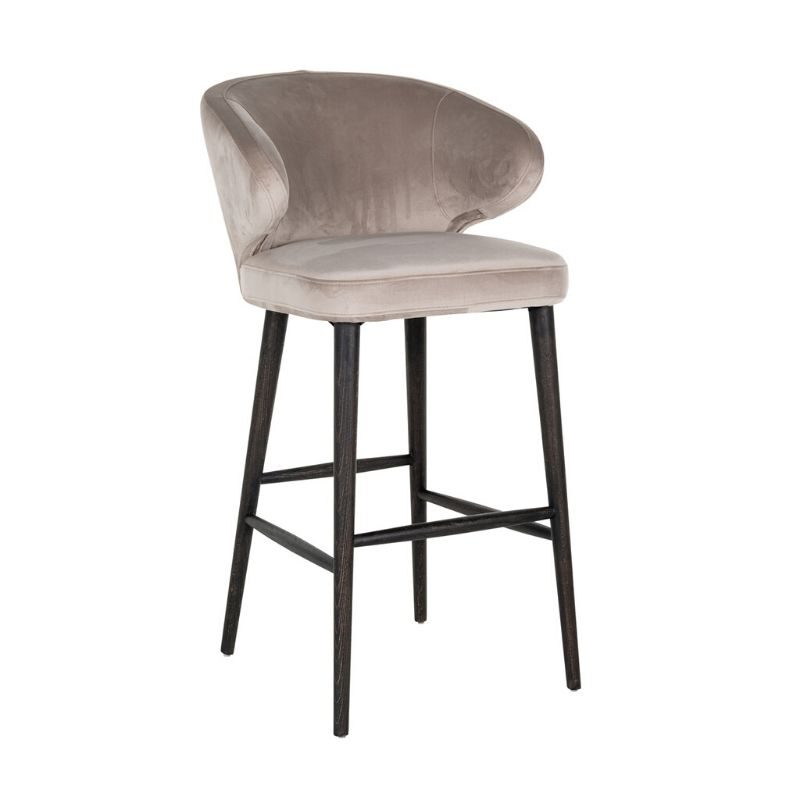Krzesło barowe Indigo Khaki velvet beżowy