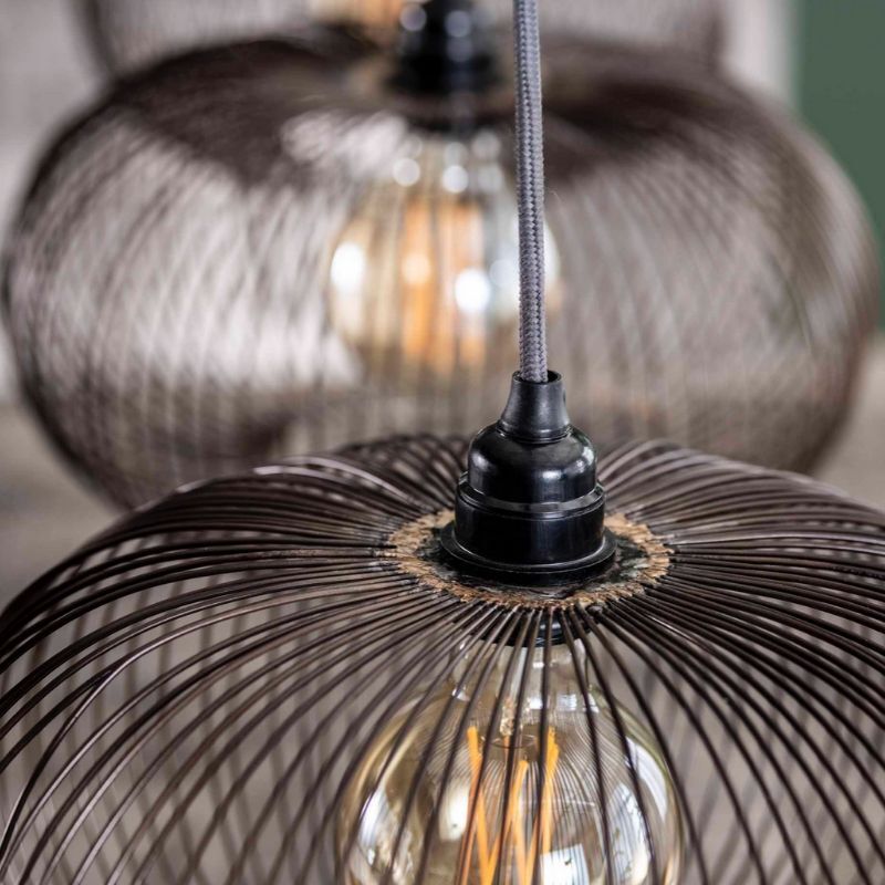 Lampa wisząca 4x Ø35 Disk Wire copper twist