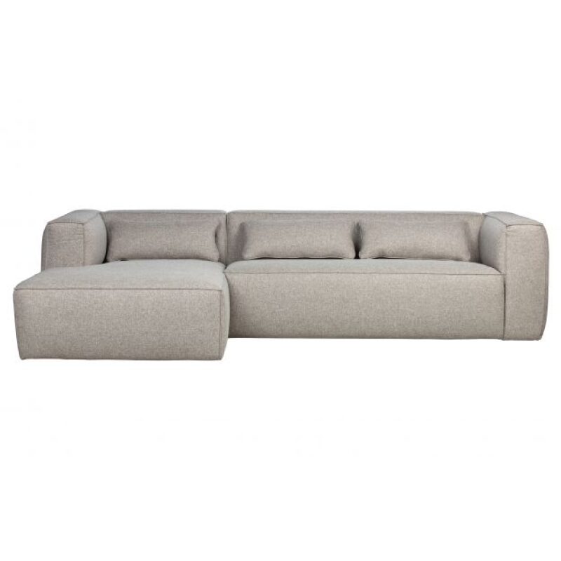Lewa sofa z poduszkami BEAN jasnoszary