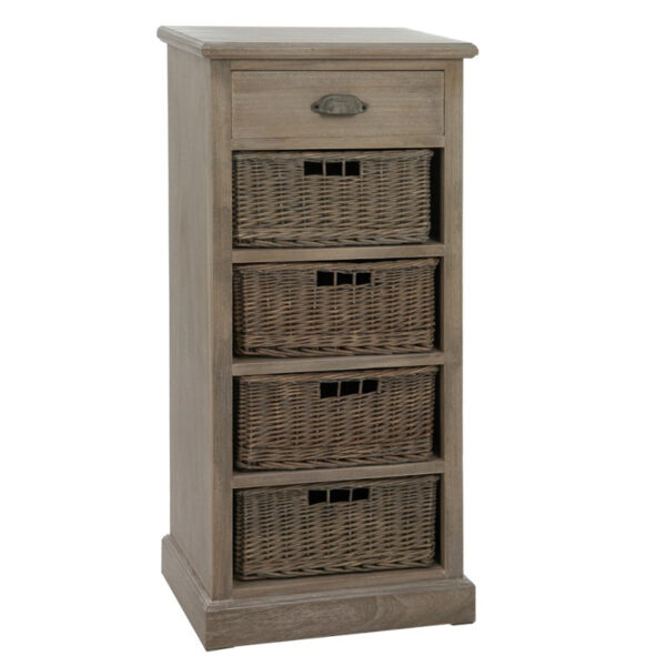 Szafka Basket 4 kosze – brązowa