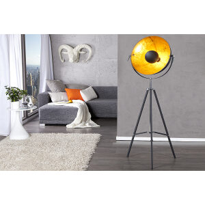 Lampa podłogowa Big Studio 160 czarna złota