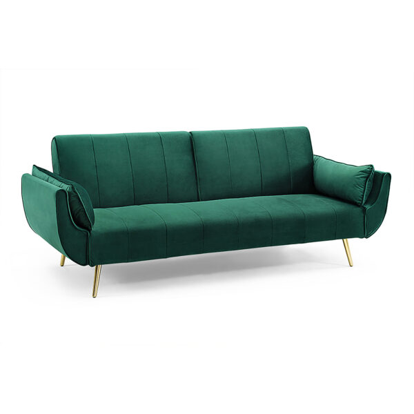 Rozkładana sofa Divani zielona